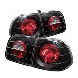 Spyder Auto Euro Style Tail Lights - Black for 1999-2000 Honda Civic DX Sedan - 5005076 - (2000 1999)