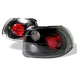 Spyder Auto Euro Style Tail Lights - Black for 1993-1997 Honda Civic del Sol - 5005168 - (1997 1996 1995 1994 1993)