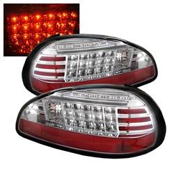 Spyder Auto LED Tail Lights - Chrome for 1997-2003 Pontiac Grand Prix - 5007155 - (2003 2002 2001 2000 1999 1998 1997)