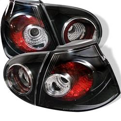 Spyder Auto Euro Style Tail Lights - Black for 2006-2009 Volkswagen Rabbit - 5008152 - (2009 2008 2007 2006)