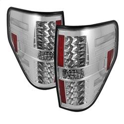 Spyder Auto LED Tail Lights - Chrome for 2010-2014 Ford F-150 Platinum - 5008404 - (2014 2013 2012 2011 2010)