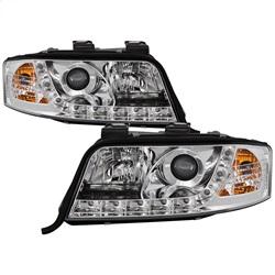 Spyder Auto Projector Headlights - Halogen - DRL - Chrome - High H1 - Low H1 for 2002-2004 Audi A6 - 5008664 - (2004 2003 2002)