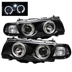 Spyder Auto Projector Headlights 1PC - Xenon/HID - LED Halo - Black - High H1 for 1999-2001 BMW 750iL - 5008862 - (2001 2000 1999)