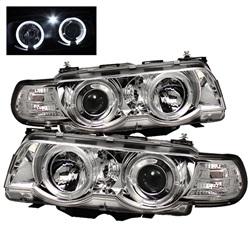 Spyder Auto Projector Headlights 1PC - Xenon/HID - LED Halo - Chrome - High H1 for 1999-2001 BMW 750iL - 5008879 - (2001 2000 1999)