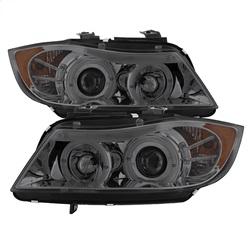 Spyder Auto 4DR Projector Headlights - LED Halo - Amber Reflector - Eyebrow Bulb for 2006-2006 BMW 330xi - 5009029 - (2006)