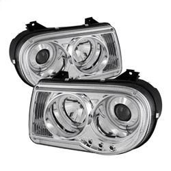 Spyder Auto Projector Headlights - CCFL Halo - LED - Chrome -High H1 for 2005-2010 Chrysler 300 C SRT8 - 5009128 - (2010 2009 2008 2007 2006 2005)