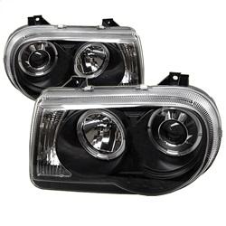 Spyder Auto Projector Headlights - LED Halo - LED - Black - High H1 for 2005-2010 Chrysler 300 C - 5009135 - (2010 2009 2008 2007 2006 2005)