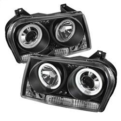 Spyder Auto Projector Headlights - CCFL Halo - LED - Black - High H1 for 2005-2007 Chrysler 300 Base - 5009166 - (2007 2006 2005)