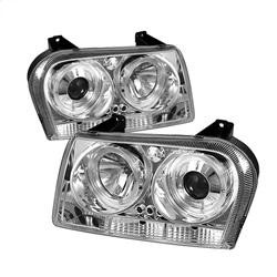 Spyder Auto Projector Headlights - LED Halo - LED - Chrome - High H1 for 2005-2007 Chrysler 300 Base - 5009197 - (2007 2006 2005)