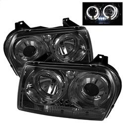 Spyder Auto Projector Headlights - LED Halo - LED - Smoke - High H1 for 2008-2008 Chrysler 300 LX - 5009203 - (2008)