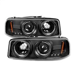 Spyder Auto Projector Headlights - LED Halo - LED - Black - for 2001-2006 GMC Sierra 3500 - 5009357 - (2006 2005 2004 2003 2002 2001)