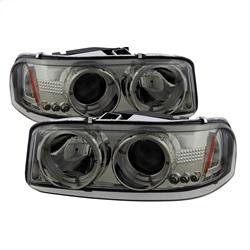 Spyder Auto Projector Headlights - LED Halo - LED - Smoke - for 2001-2006 GMC Sierra 1500 SLE - 5009371 - (2006 2005 2004 2003 2002 2001)