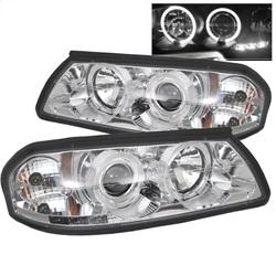 Spyder Auto Projector Headlights - LED Halo - LED - Chrome - High H1 - Low H1 for 2004-2005 Chevrolet Impala Base - 5009418 - (2005 2004)