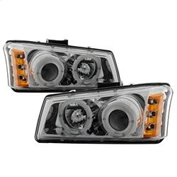 Spyder Auto Projector Headlights - Amber Reflector - Chrome - Hi for 2002-2006 Chevrolet Avalanche 1500 - 5009463 - (2006 2005 2004 2003 2002)