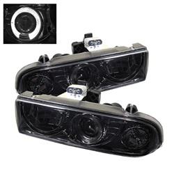 Spyder Auto Projector Headlights - LED Halo - Smoke - Low H1 for 1999-1999 Chevrolet Blazer Base - 5009562 - (1999)