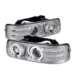 Spyder Auto Projector Headlights - CCFL Halo - LED - Chrome - for 2001-2002 Chevrolet Silverado 2500 HD - 5009586 - (2002 2001)