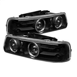 Spyder Auto Projector Headlights - LED Halo - LED - Black - Low H1 for 2003-2004 Chevrolet Tahoe LT - 5009593 - (2004 2003)