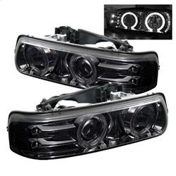 Spyder Auto Projector Headlights - LED Halo - LED - Smoke - Low H1 for 2003-2004 Chevrolet Tahoe LT - 5009616 - (2004 2003)