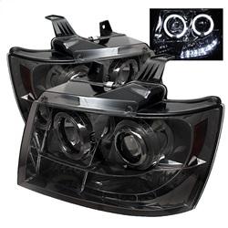 Spyder Auto Projector Headlights - LED Halo - LED - Smoke - High H1 - Low H1 for 2007-2013 Chevrolet Suburban 2500 - 5009661 - (2013 2012 2011 2010 2009 2008 2007)