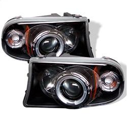 Spyder Auto 1PC Projector Headlights - LED Halo - LED - Black - High H1 - Low H1 for 1997-2004 Dodge Dakota - 5009784 - (2004 2003 2002 2001 2000 1999 1998 1997)