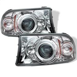 Spyder Auto 1PC Projector Headlights - LED Halo - LED - Chrome - High H1 - Low H1 for 1998-2003 Dodge Durango - 5009791 - (2003 2002 2001 2000 1999 1998)