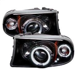 Spyder Auto 1PC Projector Headlights - CCFL Halo - LED - Black - High H1 - Low H1 for 1998-2003 Dodge Durango - 5009807 - (2003 2002 2001 2000 1999 1998)