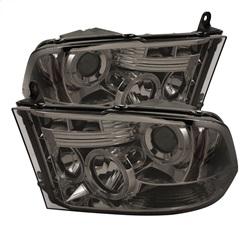 Spyder Auto Projector Headlights - Halogen - LED Halo - LED - Smoke - Low H1 for 2010-2010 Dodge Ram 3500 - 5010056 - (2010)