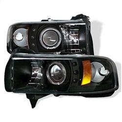 Spyder Auto Ram Sport - Projector Headlights - CCFL Halo - LED - Black - High 9005 - Low H1 for 1994-2002 Dodge Ram 3500 - 5010063 - (2002 2001 2000 1999 1998 1997 1996 1995 1994)