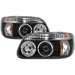 Spyder Auto 1PC Projector Headlights - LED Halo - Black - High H1 - Low H1 for 1995-2001 Ford Explorer - 5010131 - (2001 2000 1999 1998 1997 1996 1995)