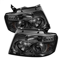 Spyder Auto Projector Headlights - Version 2 - LED Halo - LED - Smoke - High H1 - Low 9006 for 2008-2008 Ford F-150 King Ranch - 5010223 - (2008)