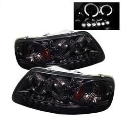 Spyder Auto LED Halo - Amber Reflector - LED - Smoke - High 9005 - Low H3 for 1999-2003 Ford F-150 Lariat - 5010285 - (2003 2002 2001 2000 1999)