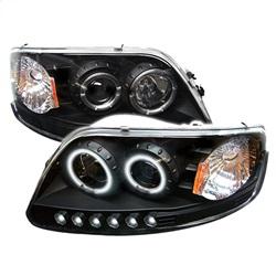 Spyder Auto Projector Headlights - CCFL Halo - LED - Black - High 9005 - Low H3 for 1999-2003 Ford F-150 Lariat - 5010292 - (2003 2002 2001 2000 1999)