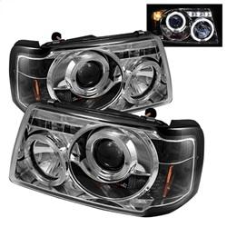 Spyder Auto 1PC Projector Headlights - LED Halo - LED - Chrome - High H1 - Low H1 for 2001-2011 Ford Ranger - 5010506 - (2011 2010 2009 2008 2007 2006 2005 2004 2003 2002 2001)