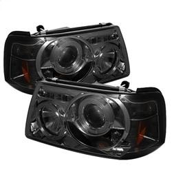 Spyder Auto 1PC Projector Headlights - LED Halo - LED - Smoke - High H1 - Low H1 for 2001-2011 Ford Ranger - 5010513 - (2011 2010 2009 2008 2007 2006 2005 2004 2003 2002 2001)