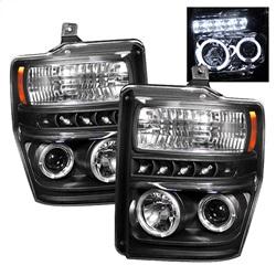 Spyder Auto Projector Headlights - LED Halo - LED - Black - High H1 - Low H1 for 2009-2010 Ford F-450 Super Duty XL - 5010575 - (2010 2009)