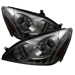 Spyder Auto Projector Headlights - LED Halo - Amber Reflector - LED - Smoke for 2003-2007 Honda Accord - 5010650 - (2007 2006 2005 2004 2003)