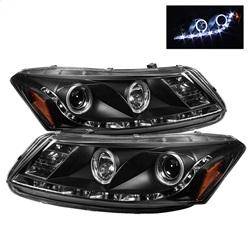 Spyder Auto Projector Headlights- LED Halo - DRL - Black - High H1 - Low H1 for 2008-2012 Honda Accord EX Sedan - 5010667 - (2012 2011 2010 2009 2008)