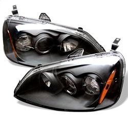 Spyder Auto LED Halo - Amber Reflector - Black - High H1 - Low H1 for 2002-2003 Honda Civic EX - 5010759 - (2003 2002)