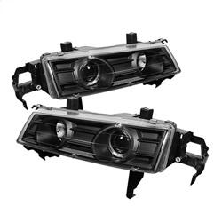 Spyder Auto Projector Headlights - LED Halo - Black - High H1 - Low H1 for 1992-1996 Honda Prelude - 5010995 - (1996 1995 1994 1993 1992)