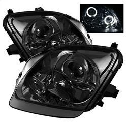 Spyder Auto Projector Headlights - LED Halo - Smoke - High H1 - Low H1 for 1997-2001 Honda Prelude - 5011053 - (2001 2000 1999 1998 1997)