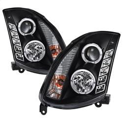 Spyder Auto Projector Headlights - Xenon/HID - LED Halo - DRL - Black - High H4 for 2003-2005 Infiniti G35 - 5011060 - (2005 2004 2003)