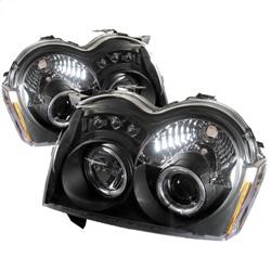 Spyder Auto Projector Headlights - LED Halo - LED - Black - High H1 for 2005-2007 Jeep Grand Cherokee - 5011091 - (2007 2006 2005)