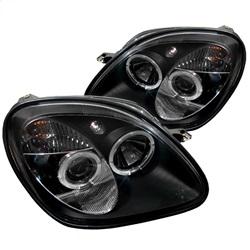 Spyder Auto Projector Headlights - Halogen - LED Halo - Black - High H1 - Low H1 for 1998-2004 Mercedes-Benz SLK230 - 5011190 - (2004 2003 2002 2001 2000 1999 1998)