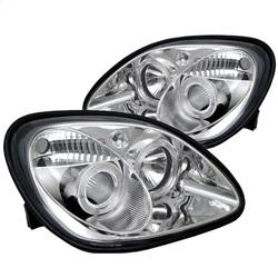 Spyder Auto Projector Headlights - Halogen - LED Halo - Chrome - High H1 - Low H1 for 2001-2004 Mercedes-Benz SLK320 - 5011206 - (2004 2003 2002 2001)