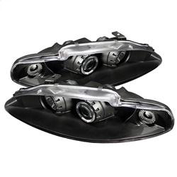 Spyder Auto Projector Headlights - LED Halo - Black - High H1 - Low H1 for 1996-1996 Mitsubishi Eclipse GS - 5011428 - (1996)