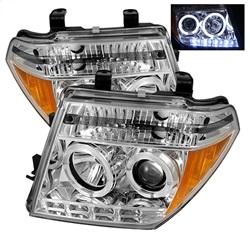 Spyder Auto Projector Headlights - LED Halo - LED - Chrome - High H1 - Low H1 for 2005-2007 Nissan Pathfinder - 5011534 - (2007 2006 2005)