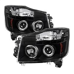 Spyder Auto Projector Headlights - LED Halo - LED - Black - High H1 for 2004-2015 Nissan Titan - 5011572 - (2015 2014 2013 2012 2011 2010 2009 2008 2007 2006 2005 2004)