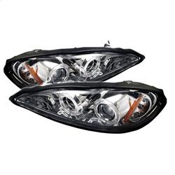 Spyder Auto Projector Headlights - LED Halo - LED - Chrome - High H1 - Low 9006 for 1999-2005 Pontiac Grand Am - 5011657 - (2005 2004 2003 2002 2001 2000 1999)