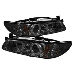 Spyder Auto 1PC Projector Headlights - LED Halo - Smoke - High 9005 - Low H1 for 1997-2003 Pontiac Grand Prix - 5011732 - (2003 2002 2001 2000 1999 1998 1997)