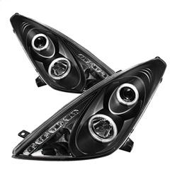 Spyder Auto Projector Headlights - CCFL Halo - DRL - Black - High H1 - Low H1 for 2000-2005 Toyota Celica - 5011824 - (2005 2004 2003 2002 2001 2000)